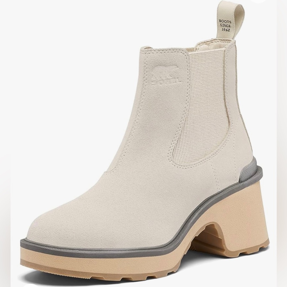 New!! Sorel Women’s Hi-Line Chelsea Boot Size 9.5 Chalk, Ceramic